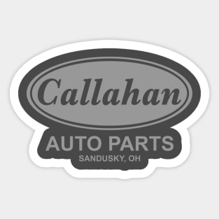 Retro Callahan Auto Parts Grey Sticker